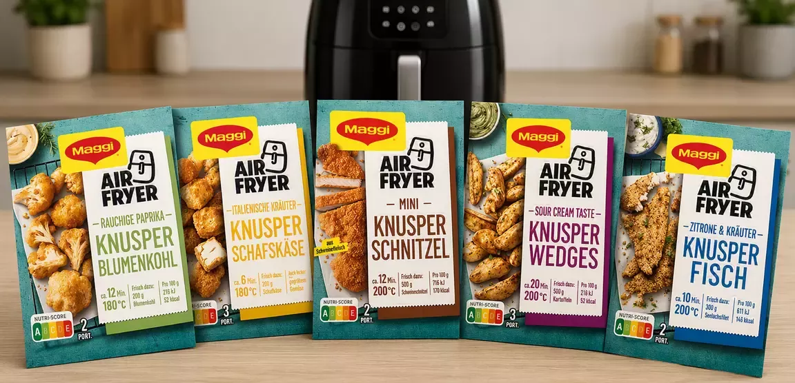 MAGGI Fünf neue Airfryer Produkte