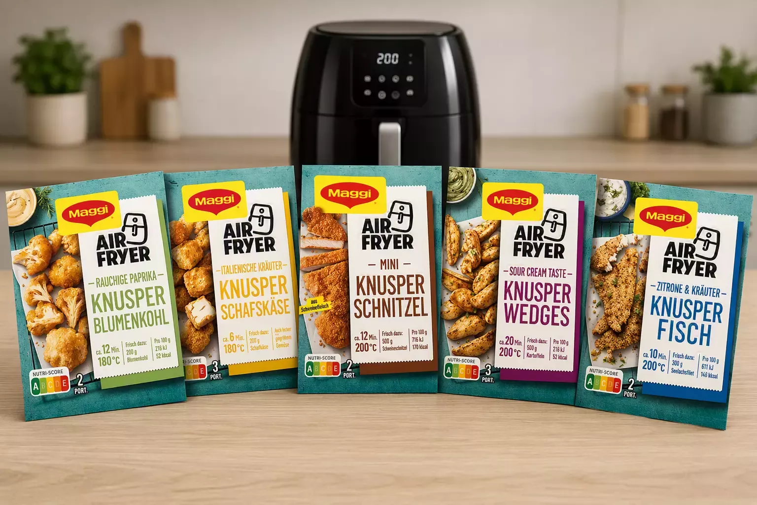 Maggi 5 neue Airfryer Produkte