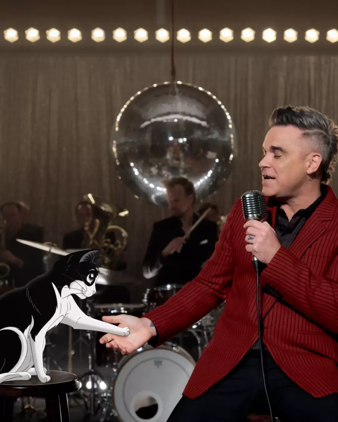 Robbie Williams mit Katze